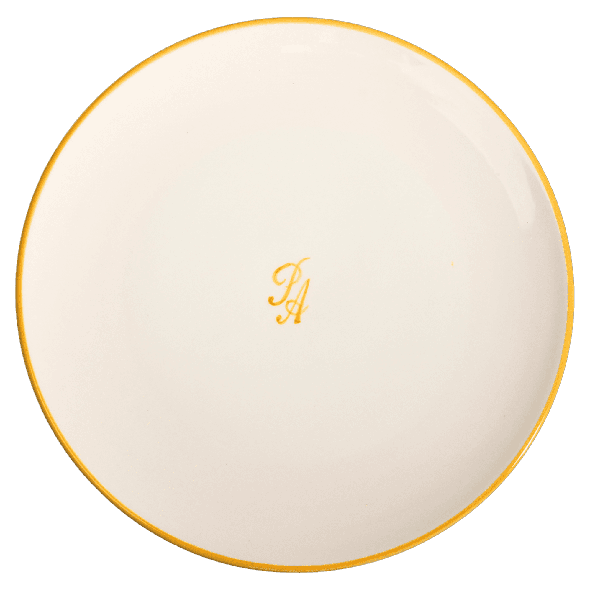 Plato de cerámica amarillo Adealfar