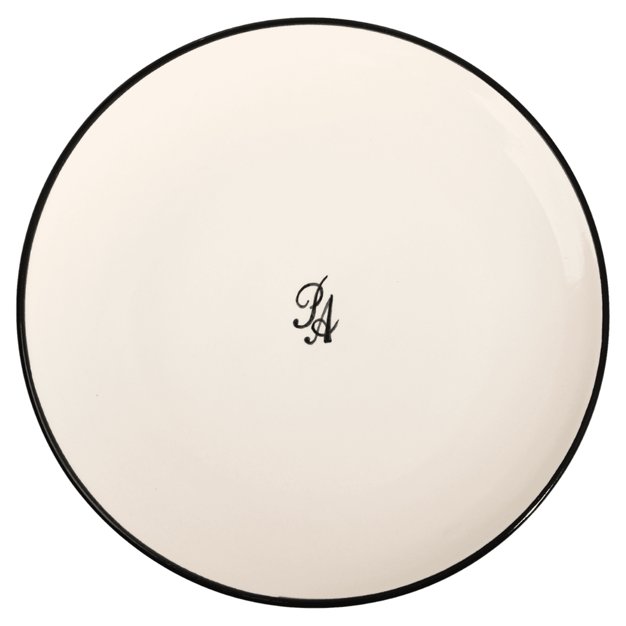 Plato de cerámica negro Adealfar